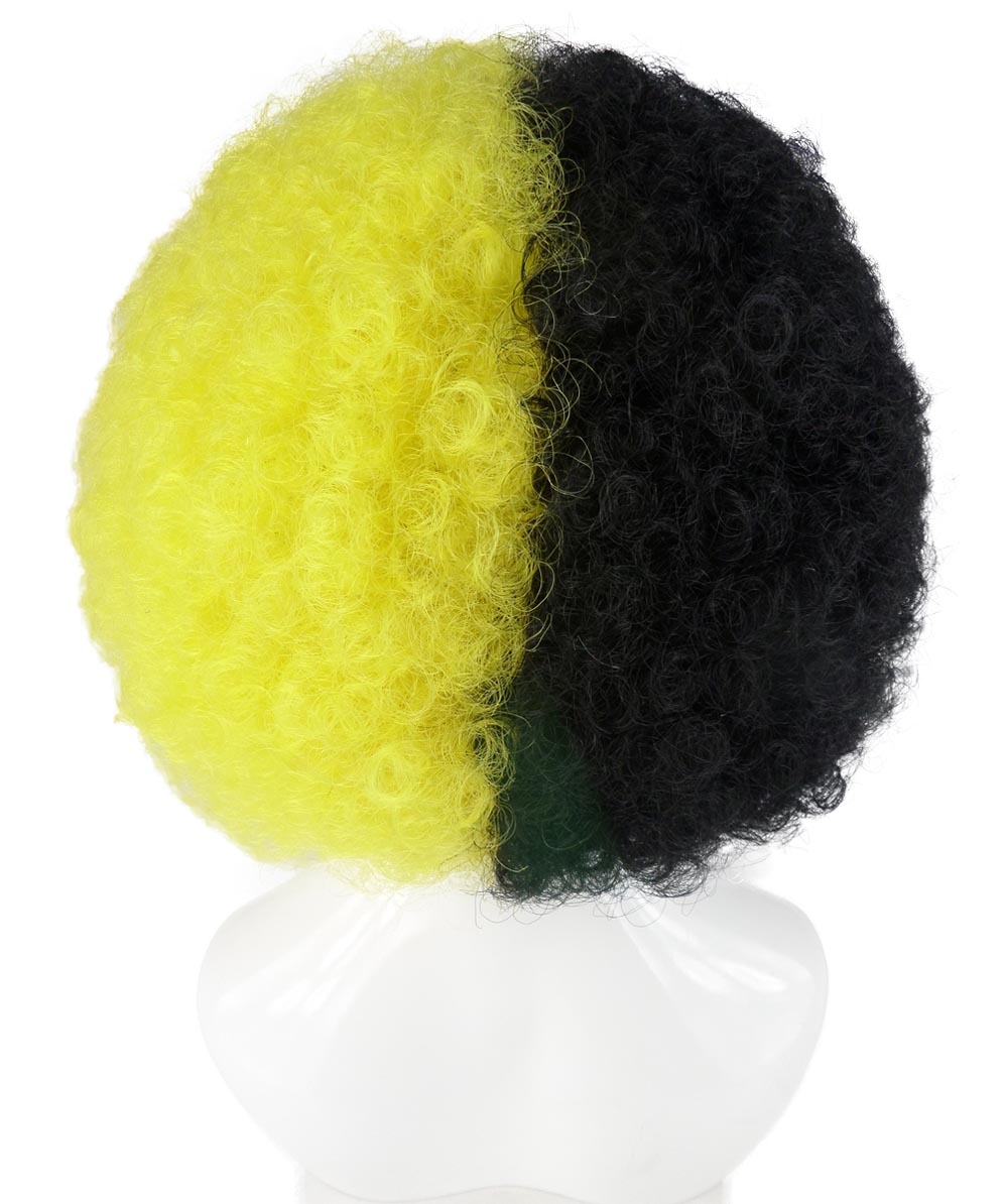 flagwigs, football wigs, fan wigs, afro wigs, mullet wigs, bob wigs, euro wigs,  premier league wigs,Borussia Dortmund Afro Wig
